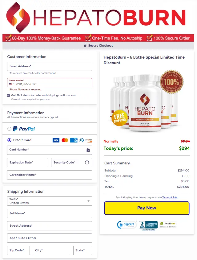 HepatoBurn liver cleanse supplement for fat burning and metabolism boost order